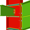 Bolted joints of rolled and welded steel I sections